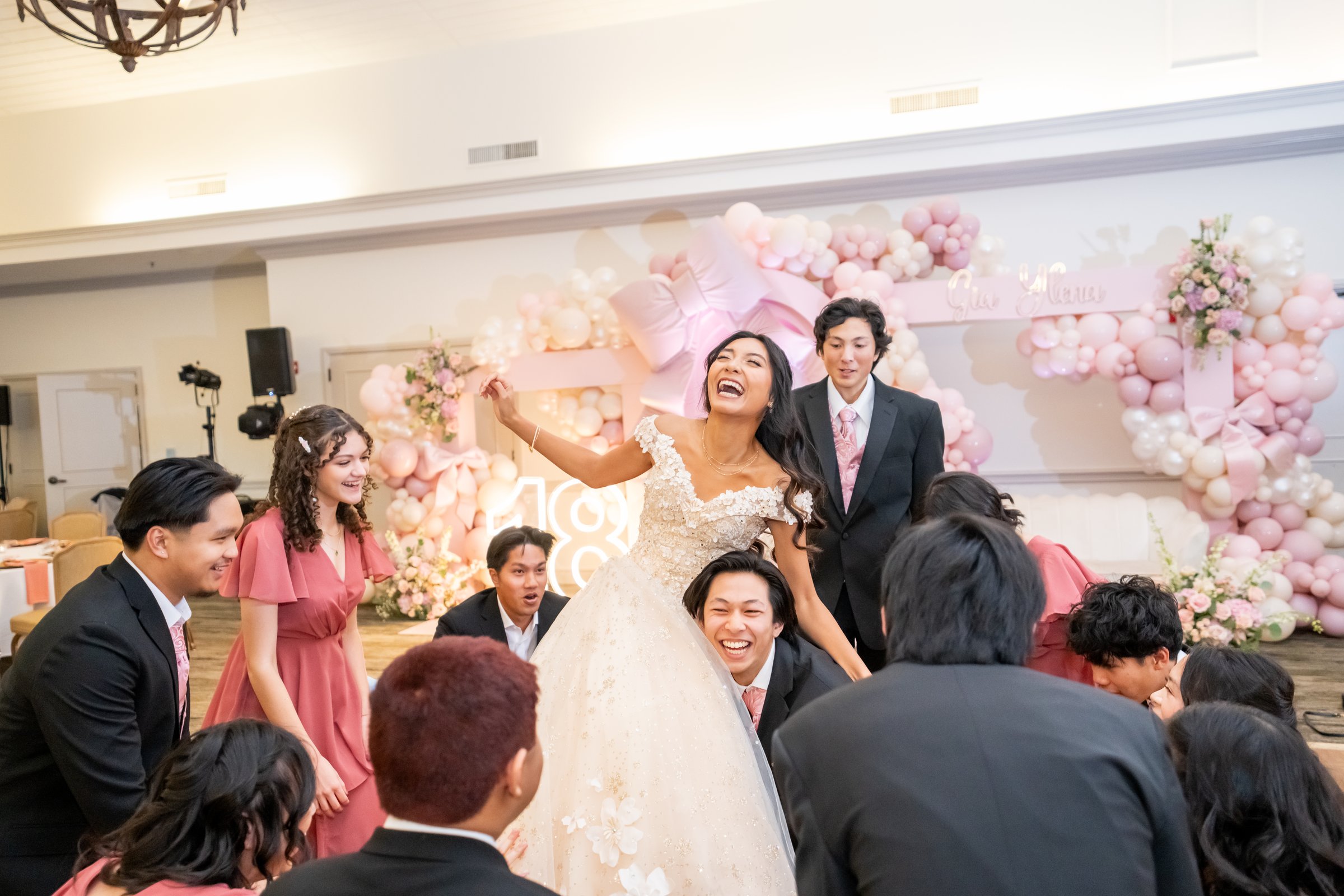 Gia's 18th birthday lifted by her court laughing