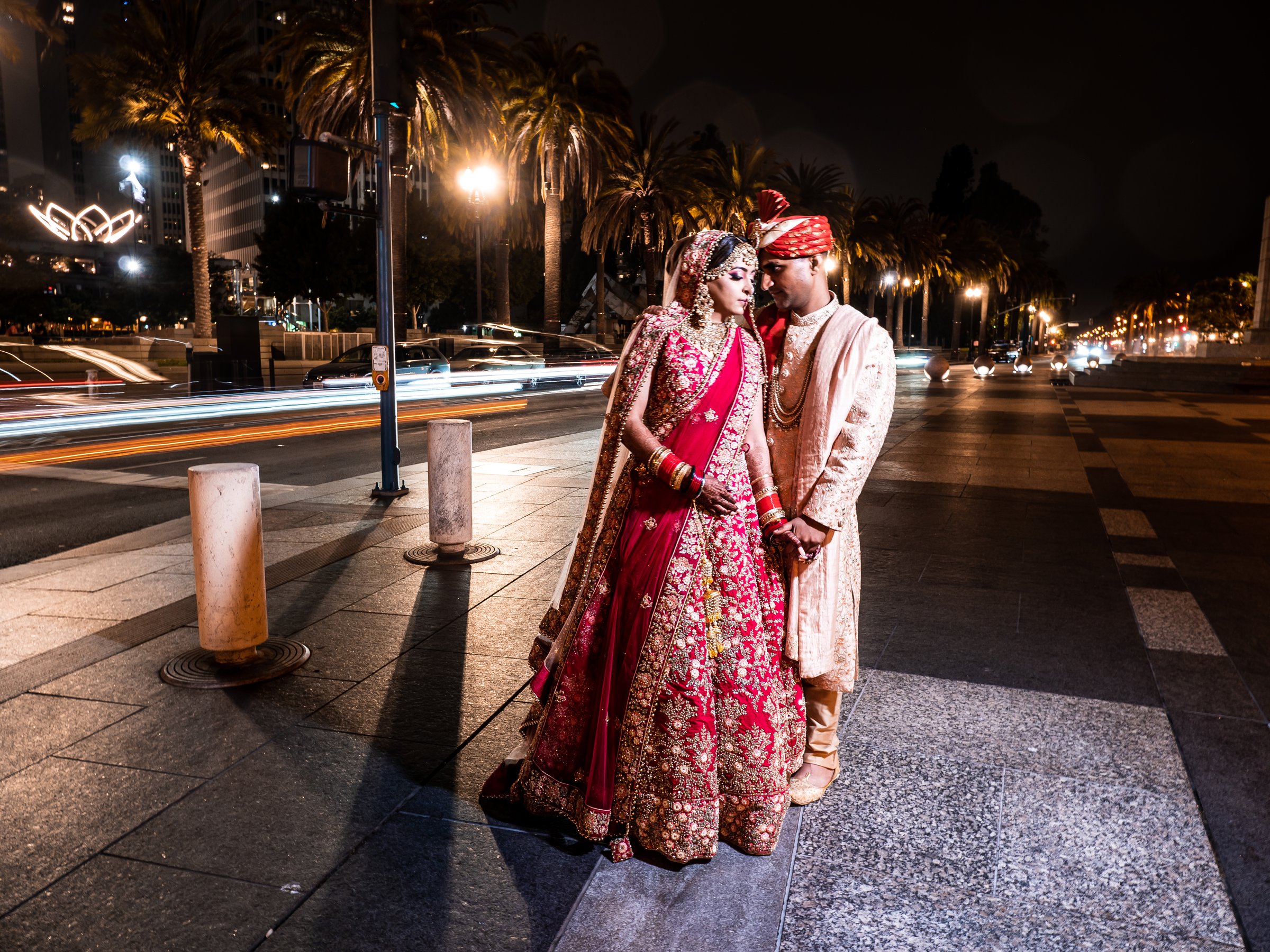 Rohini and anirudha night street light trails